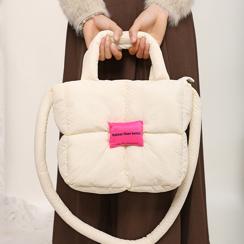 夹棉包包女2025秋冬新款单肩包大容量通勤手提包羽绒包腋下包bags,淘宝优惠券,粉丝福利购,淘宝优惠卷