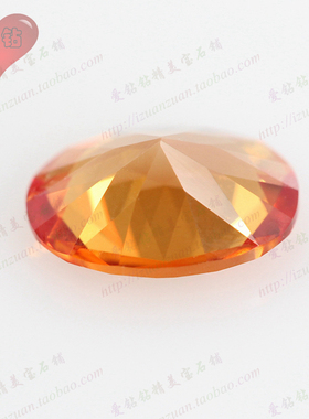 蛋形55#橙色刚玉蛋形宝石裸石钻 橙色蛋形尖底珠钻戒主石镶嵌DIY