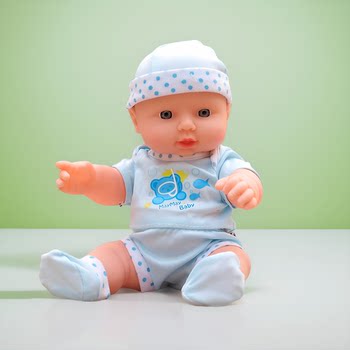 ສຽງອັດສະລິຍະ 28cm vinyl simulation doll soft rubber sound bath baby doll soft toy