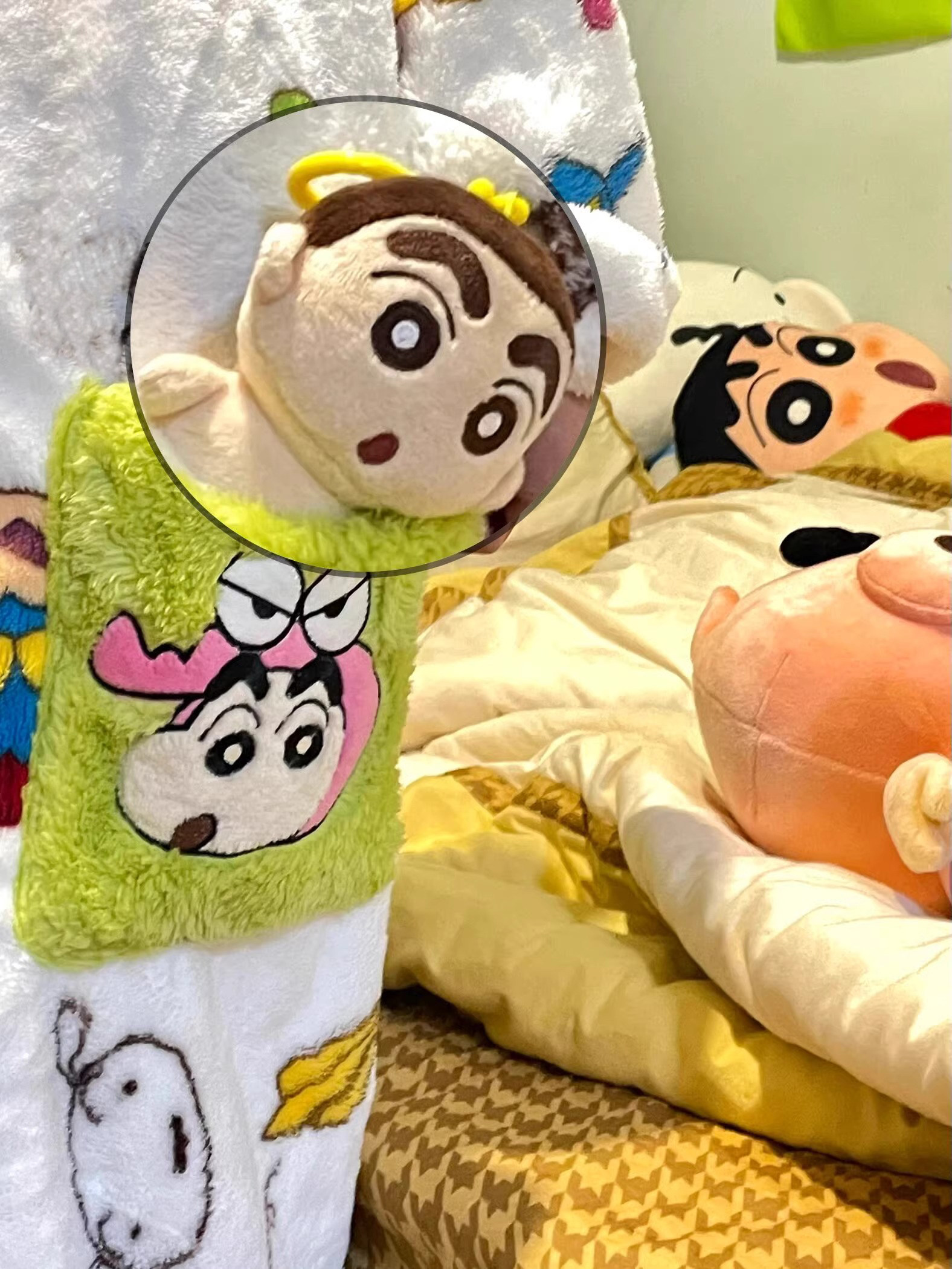 卡通蜡笔小新印花珊瑚绒睡衣女冬款加绒加厚保暖家居睡裙大码睡袍,淘宝优惠券,粉丝福利购,淘宝优惠卷