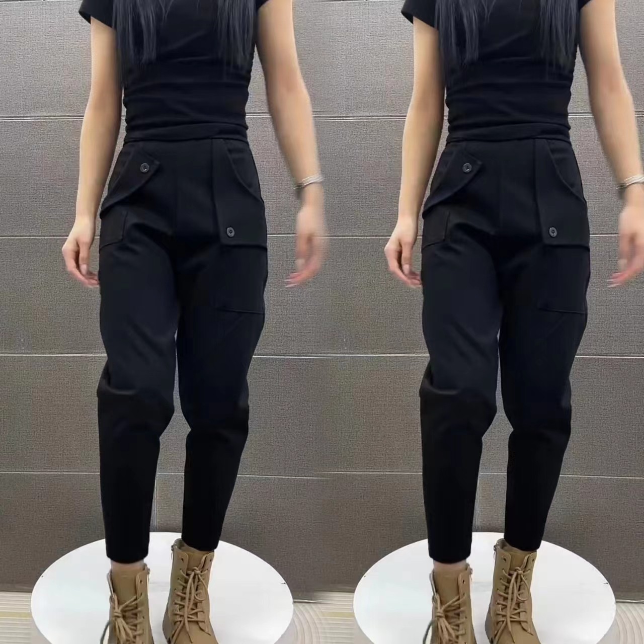 网红春秋款哈伦裤女潮高腰小脚裤显高萝卜裤休闲宽松九分裤马丁裤,淘宝优惠券,粉丝福利购,淘宝优惠卷