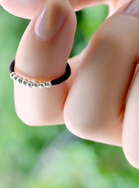 925银转运珠戒指ins本命年红绳