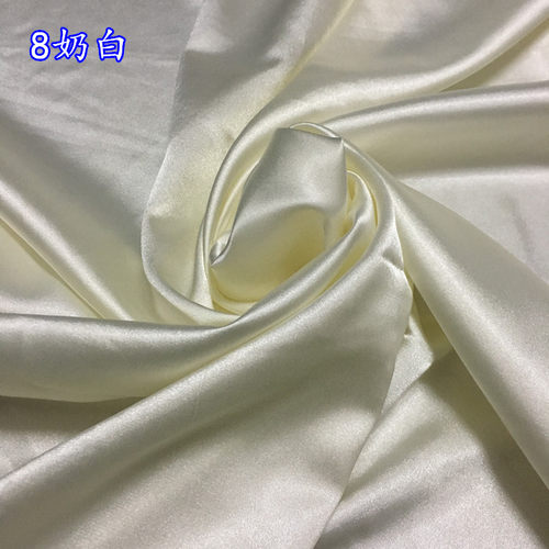 高密度弹力色丁绸缎布料 旗袍汉服裙装服装丝绸桑蚕真丝缎面布料 - 图3