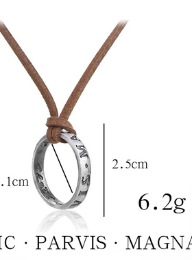 欧美创意魔戒指环吊坠欧美好朋友合金戒指项链两用项饰衣饰装饰