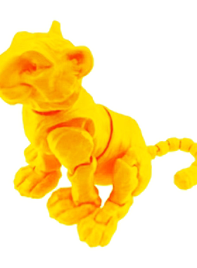 3d打印老虎四肢尾巴可动儿童玩具车载摆件家居饰品