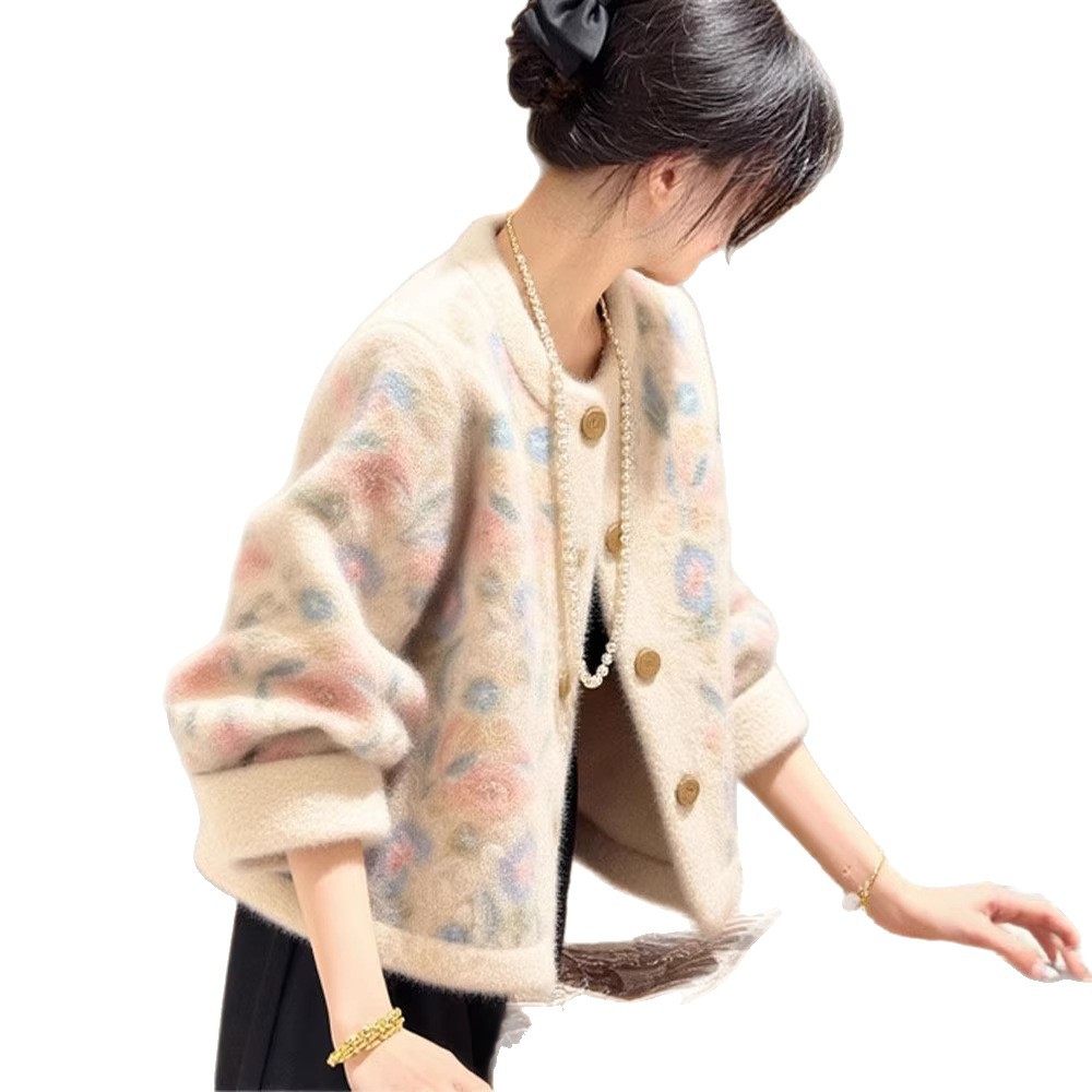 现货 独特高端新中式国风开衫毛衣外套女2025秋新款宽松针织上衣,淘宝优惠券,粉丝福利购,淘宝优惠卷