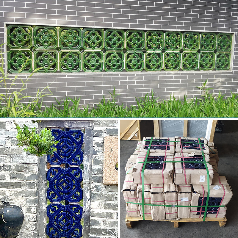 高温璃陶瓷花窗古建黄窗花仿古别墅小院围墙公园祠堂黄色绿色现货,淘宝优惠券,粉丝福利购,淘宝优惠卷
