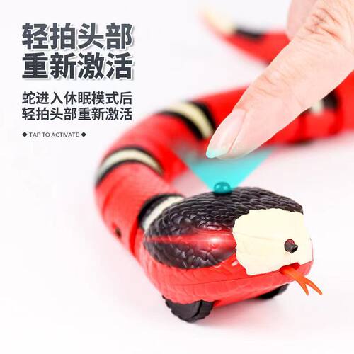电动感应逗猫玩具猫咪用品自嗨猫猫玩具解闷耐摔玩具蛇电动可充电 - 图1