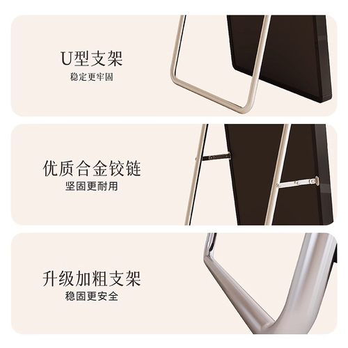 全身镜穿衣落地镜子家用简约壁挂贴墙网红女生卧室化妆挂墙试衣镜 - 图3