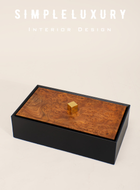 意大利高级定制真皮木纹首饰盒