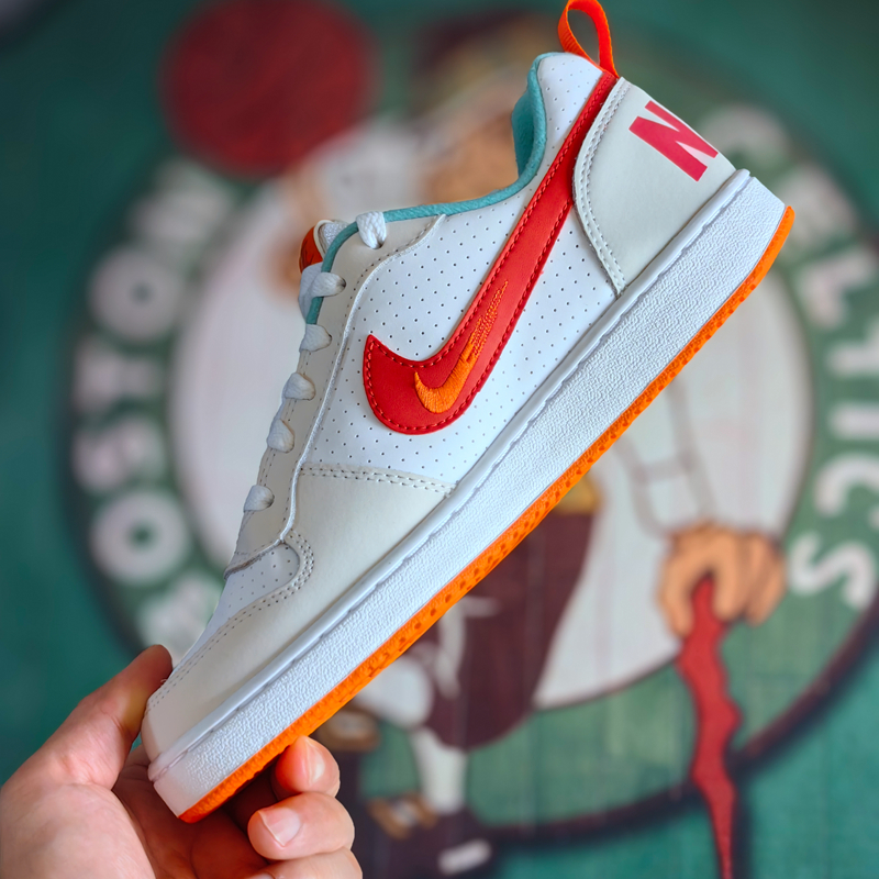 Nike Court Borough Low 2 耐磨低帮 板鞋 GS 米橙色FD4635-161 - 图2