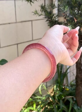 天然星光草莓晶手镯女款鸽血红镯子饰品礼物送朋友生日礼物甜美系
