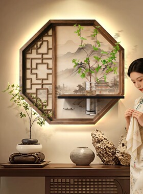 宋代美学茶室绿植灯画