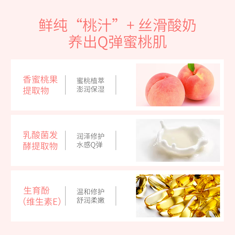 水蜜桃牛奶润白靓肤保湿嫩肤身体乳 pinkypinky身体乳液