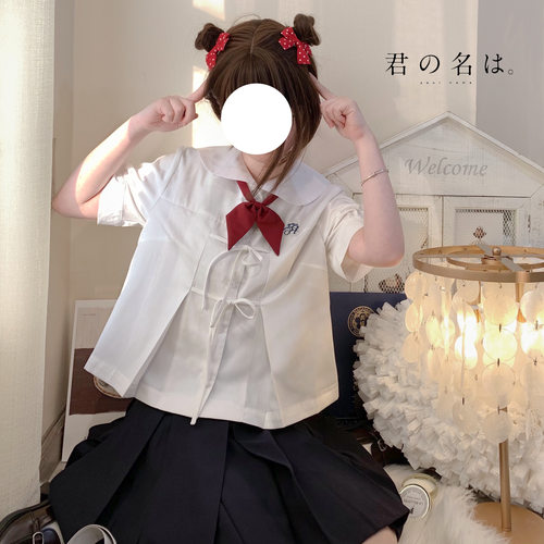 樱花家族原创jk衬衫【小川伊】杜若学生校服可爱百搭短袖款女夏季 - 图2