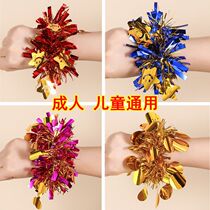 Kindergarten Hop Dance Wrist Flowers 61 Childrens Day Table performance sequin Hand Ring Flower Games Props Bell