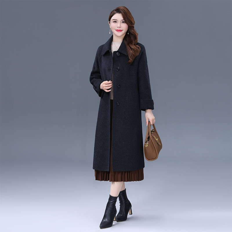 双面呢羊绒大衣女新款秋冬修身长款过膝气质显瘦妈妈休闲毛呢外套,淘宝优惠券,粉丝福利购,淘宝优惠卷