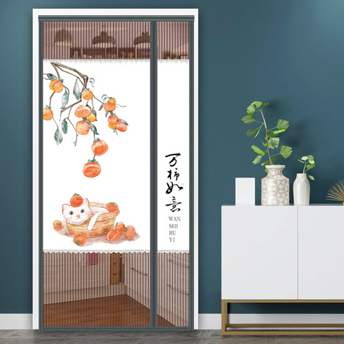 防蚊门帘家用自吸全磁条魔术贴免打孔夏季入户大门防蚊隐私纱门帘 - 图3