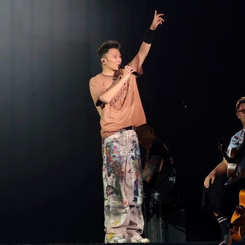 美式AC风格谢霆锋同款牛仔裤3D数码打印涂鸦泼墨脏染宽松直筒男女 - 图1