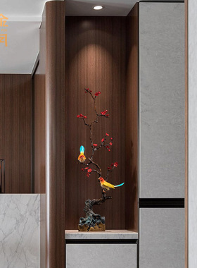 铜艺坊厂家定制仿真植物室内装饰铜器工艺品摆件家居乔迁入伙送礼