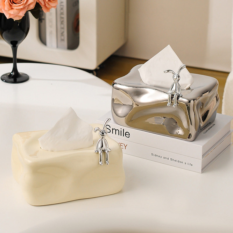 创意冰川陶瓷纸巾盒家用客厅茶几桌面抽纸盒轻奢感小众纸抽盒,淘宝优惠券,粉丝福利购,淘宝优惠卷