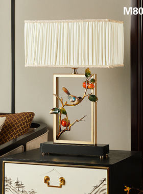 中式珐琅彩高端台灯卧室餐厅时尚奢华装饰创意摆件新房乔迁送礼