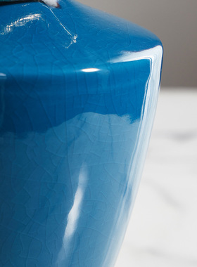 轻奢珐琅彩陶瓷花瓶摆件家用客厅桌面干花插花摆设创意个性装饰品