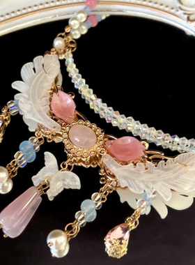 大无汉风【仲夏梦】原创唐风汉服璎珞保色铜玛瑙仙气古风项链女童