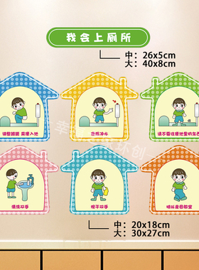 贴纸房子造型如厕大便方法流程图