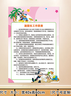 幼儿园规章管理工作条例制度贴画