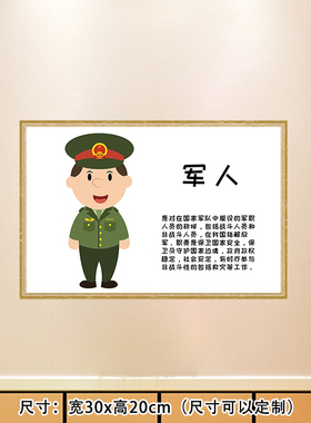 学校贴纸劳动者各行各业人物职责