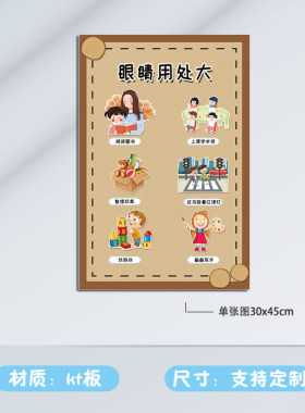 世界爱眼日护眼危害预防近视展板
