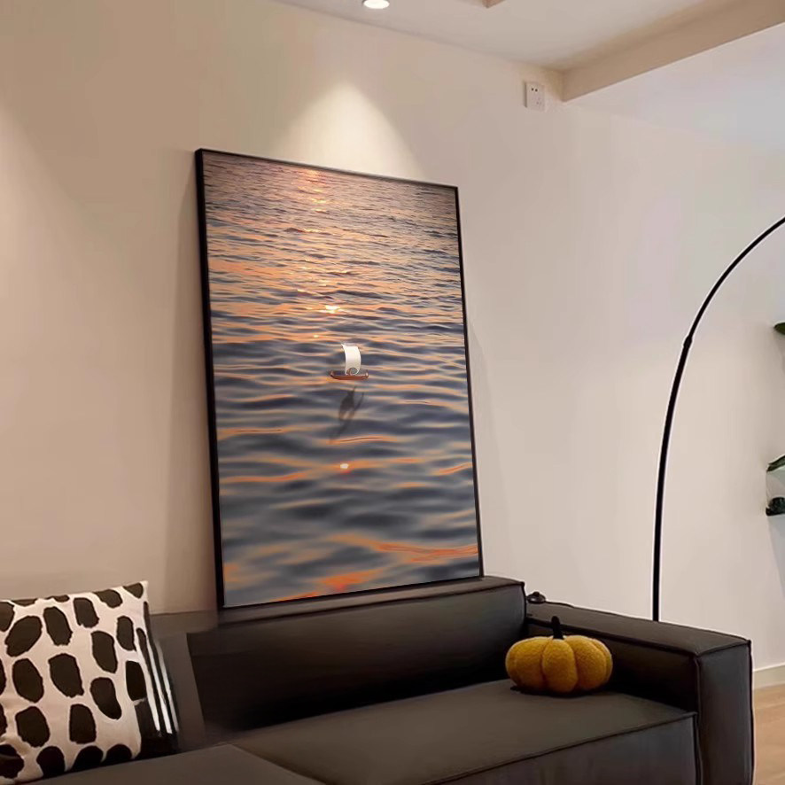 一帆风顺现代简约客厅装饰画小船海景沙发背景墙挂画高档玄关壁画,淘宝优惠券,粉丝福利购,淘宝优惠卷