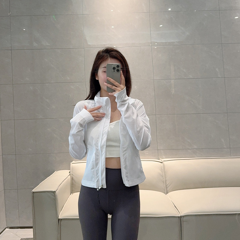 luqi lulu春夏stretch防晒衣短款徒步夹克女春秋显瘦运动外套透气,淘宝优惠券,粉丝福利购,淘宝优惠卷