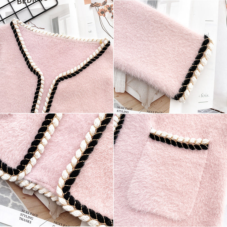 2020年新款秋冬季仿水貂绒女毛衣 卡美秀服饰短外套