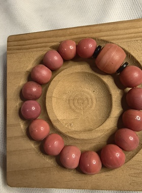 CL118看直播选各色多宝木红老琉璃珠手链一物一拍
