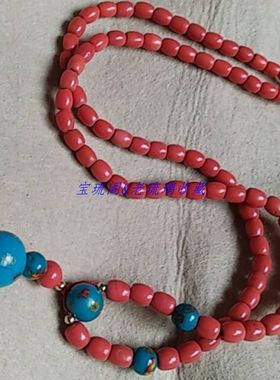 宝阁民国手工佛串原创松蓝凤眼