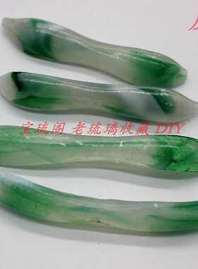 民国手工老琉璃古董发簪
