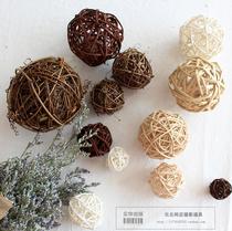 Vine Balls Retro Fresh Natural Colors Photo Props Natural Earth Pachyma Photographic Props Decoration Background Swing Piece Decorative Ball