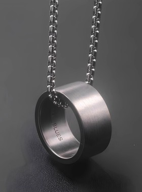 欧美hiphop说唱个性钛钢男式项链
