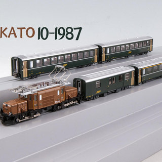 In stock/n kato 3103-1 10-1987 swiss ge6/6-i crocodile motorcycle alpine green car