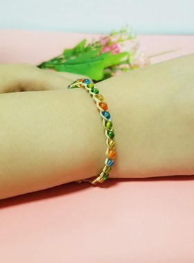 旅游景点拉菲草波西米亚风五彩绳