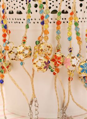 饰品景泰蓝铃铛手链幸运草