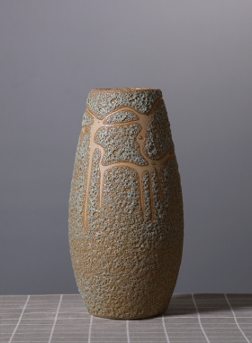 景德镇新中式陶瓷器玄关插干花