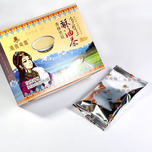云南玫瑰鲜花酥油茶青稞奶茶咸甜味蒙古西藏网红特产袋装洛吉央尊 - 图2