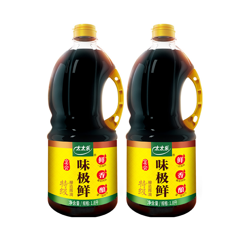 太太乐宴会味极鲜1.8L*2特级酿造酱油/生抽厨房炒菜蘸凉拌大桶装