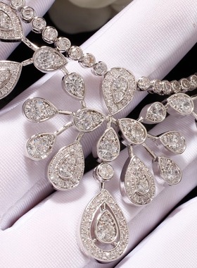 百万珠宝，约瑟芬晚宴项链鹭羽加冕皇冠新娘婚礼满钻水滴钻石豪门