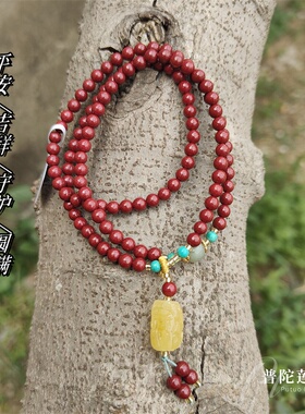 普陀山朱砂手串精选三圈叠戴
