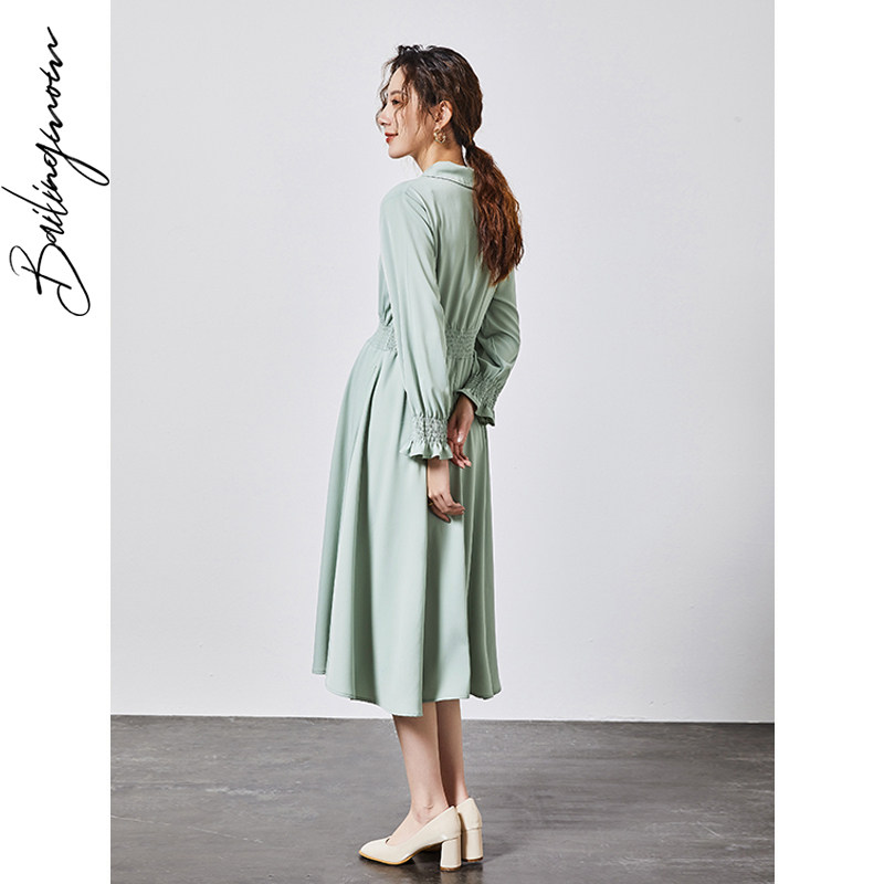 孕妇秋装外出洋气时尚上衣连衣裙 百伶妈妈连衣裙