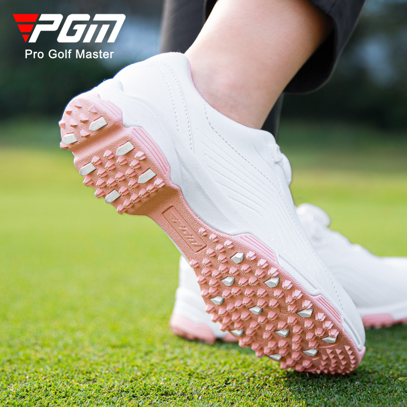 PGM 高尔夫球鞋女士超强防水运动鞋专利防侧滑鞋钉底旋钮鞋带女鞋 - 图0